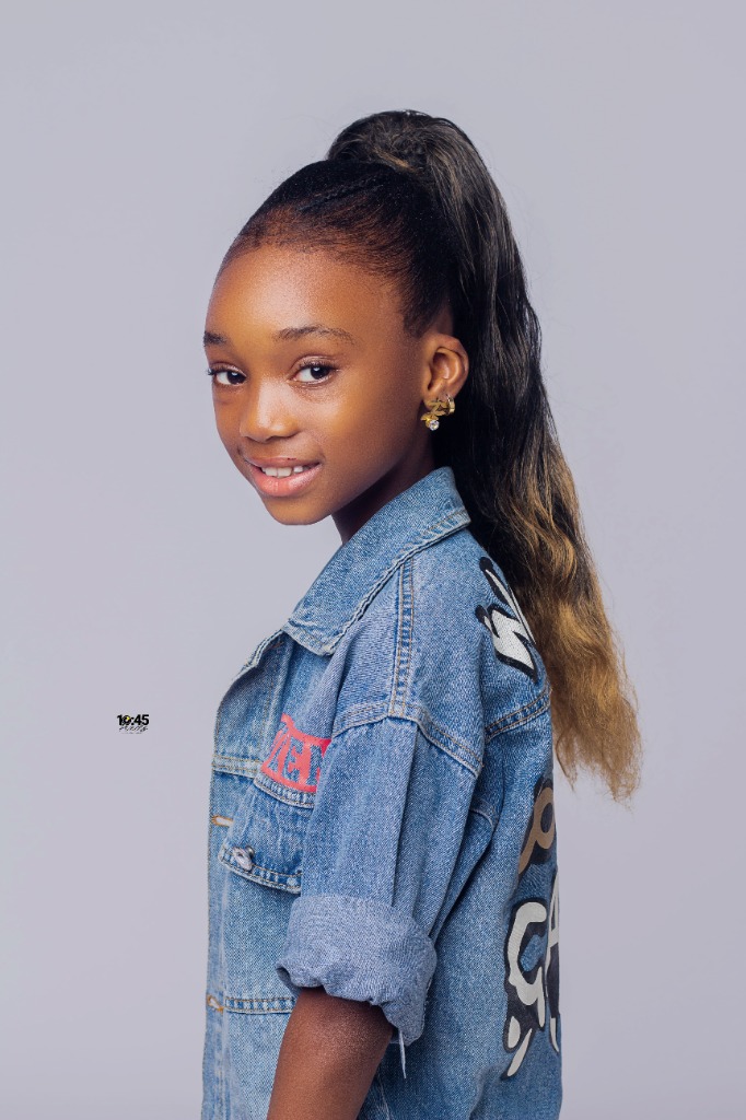 Girl denim jacket portrait